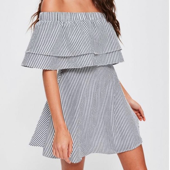 Missguided Dresses & Skirts - Missguided  Stripe Seersucker Dress